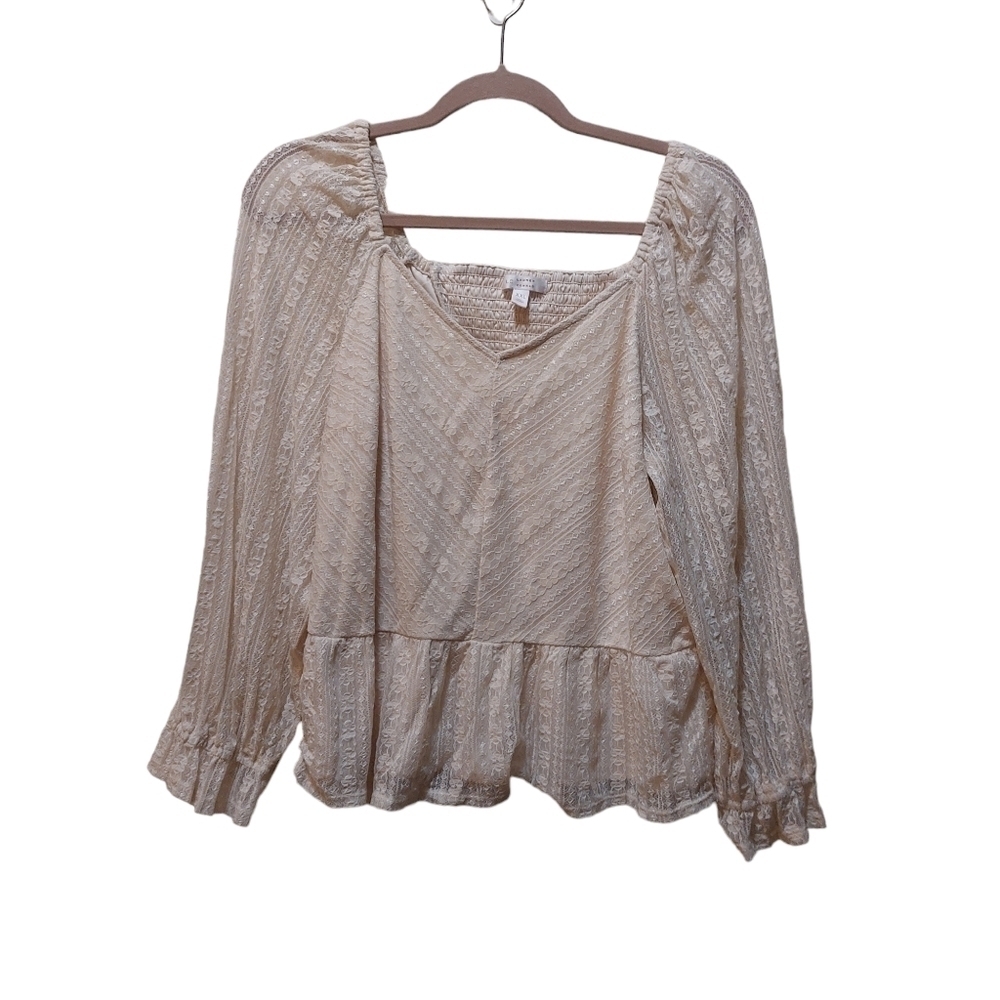 LC Lauren Conrad Ladies Long Sleeve Casual Top- size XXL